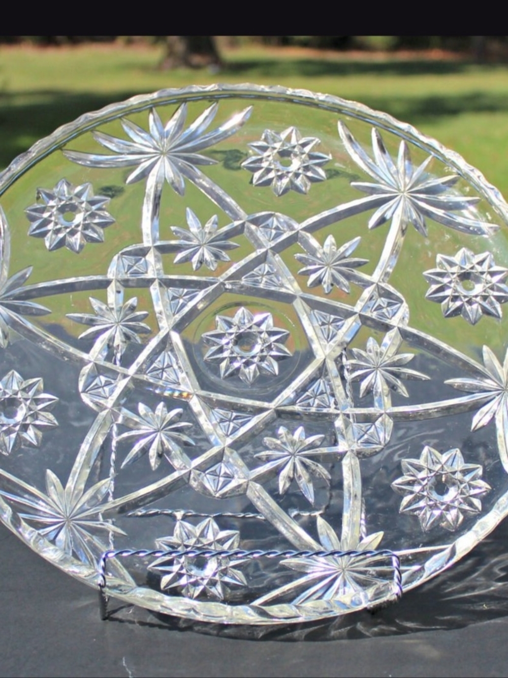 Vintage EAPC Anchor Hocking Star Of David Platter Large